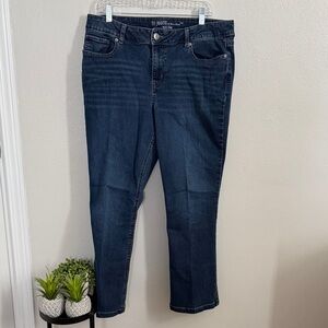 Maurices Mid Rise Dark Blue Boot Cut Jeans
